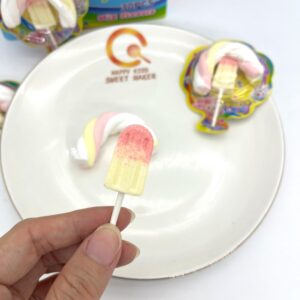 Gummy and milk lollipop